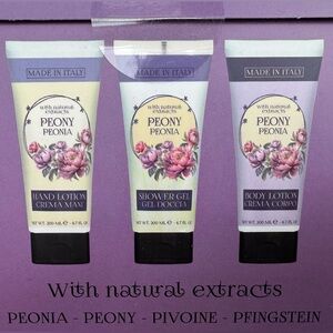 Firenze Botanicals Peony Skincare Set. Made in Italy (NEW)